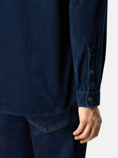 1100008 INDIGO MICRO CORDUROY-RINSED