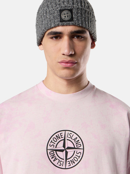 2100021 COMBED ORGANIC COTTON JERSEY 'PAINTBALL' TREATMENT