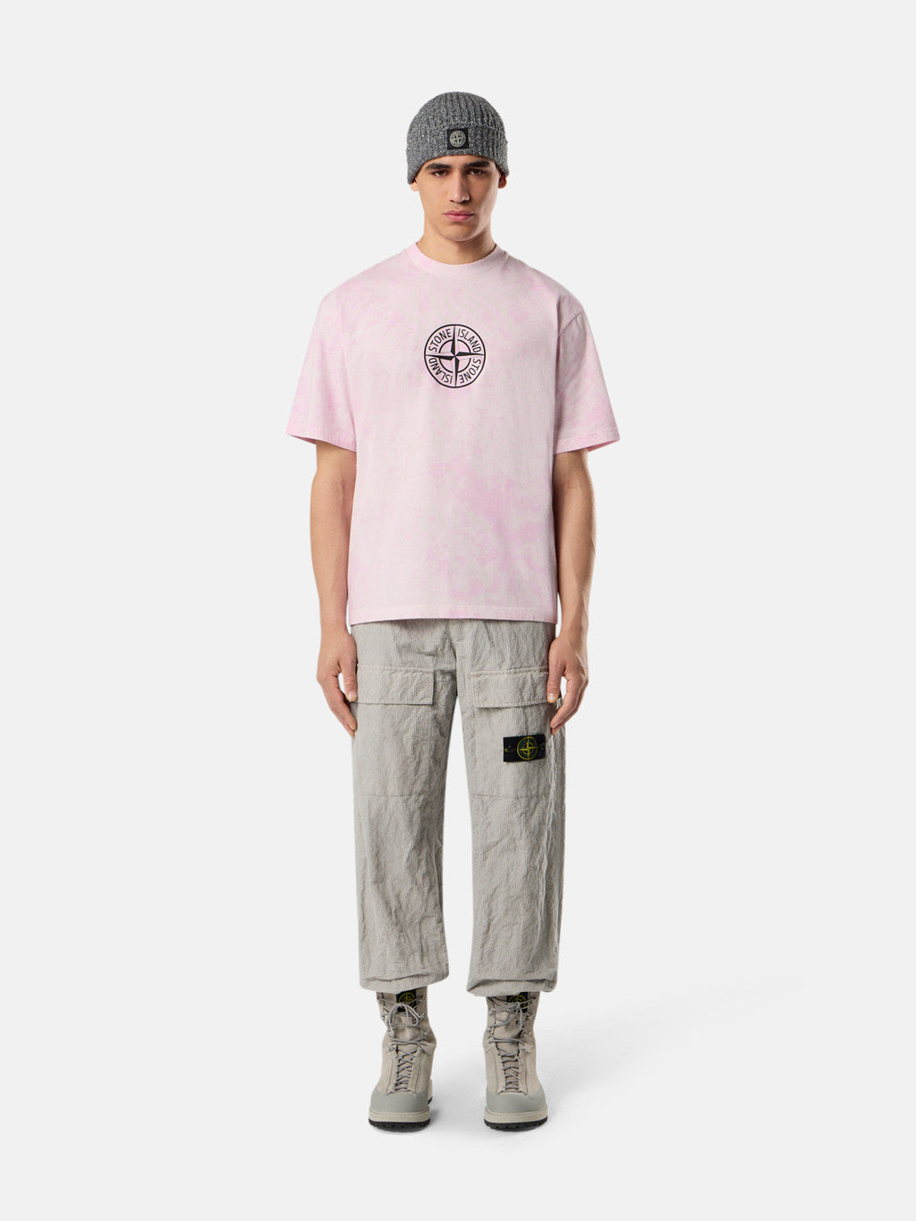 2100021 COMBED ORGANIC COTTON JERSEY 'PAINTBALL' TREATMENT