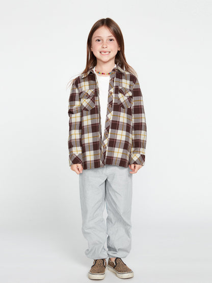 Girls Getting Rad Plaid Long Sleeve Flannel