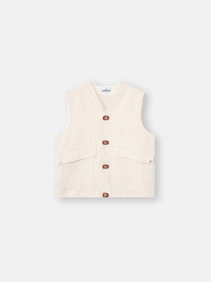 G100012 NATURAL COTTON GABARDINE_STONE ISLAND RAW BEAUTY