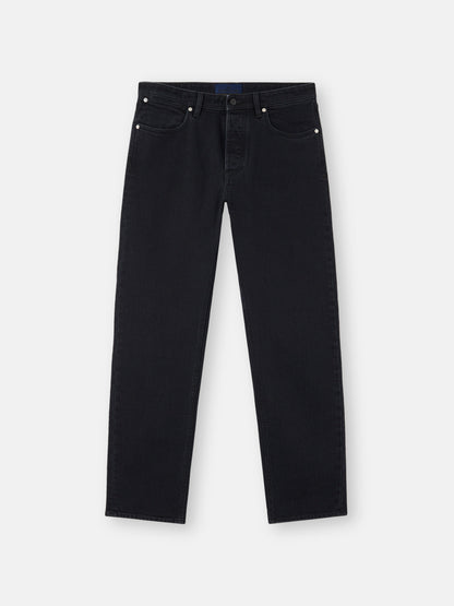 J100007 STRETCH BLACK DENIM-RINSED